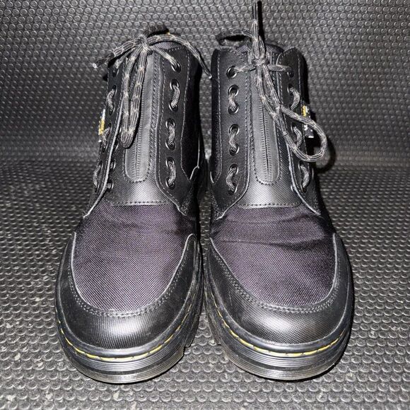 Dr. Martens Bonny Tech Jungle Cordura Black 14 Eye Zipper Combat Boots Mens 10 - Picture 2 of 8